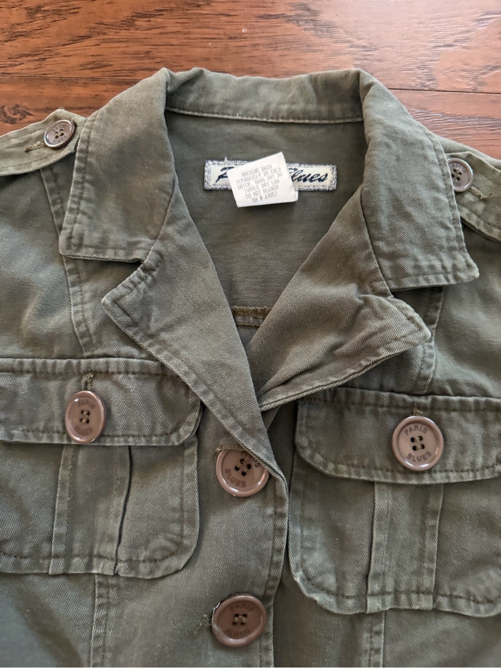 Y2K Women’s Paris Blues Button-Front Olive Green Jacket - Picture 5 of 8